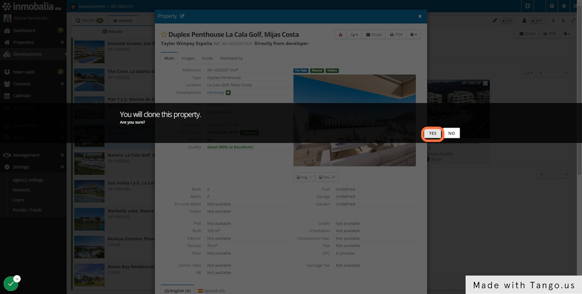 Confirm it by clicking on YES