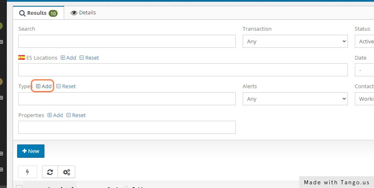 Filter by Property Type.