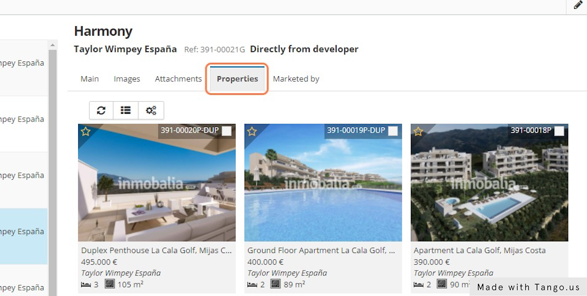 Still in the Network development, go to the Properties tab.
