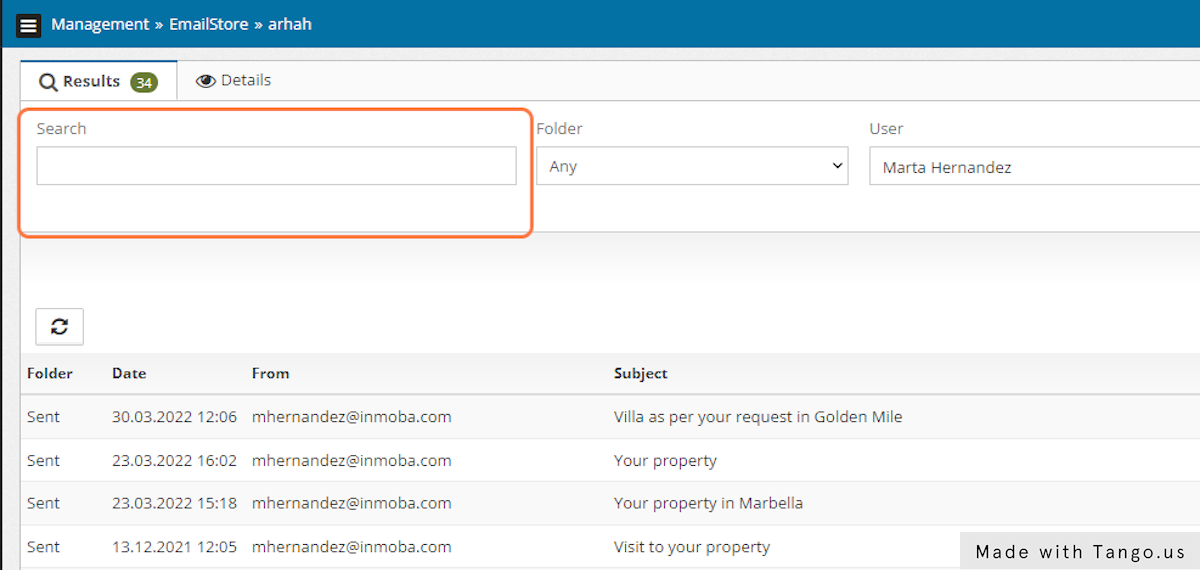 You can search by typing free text.