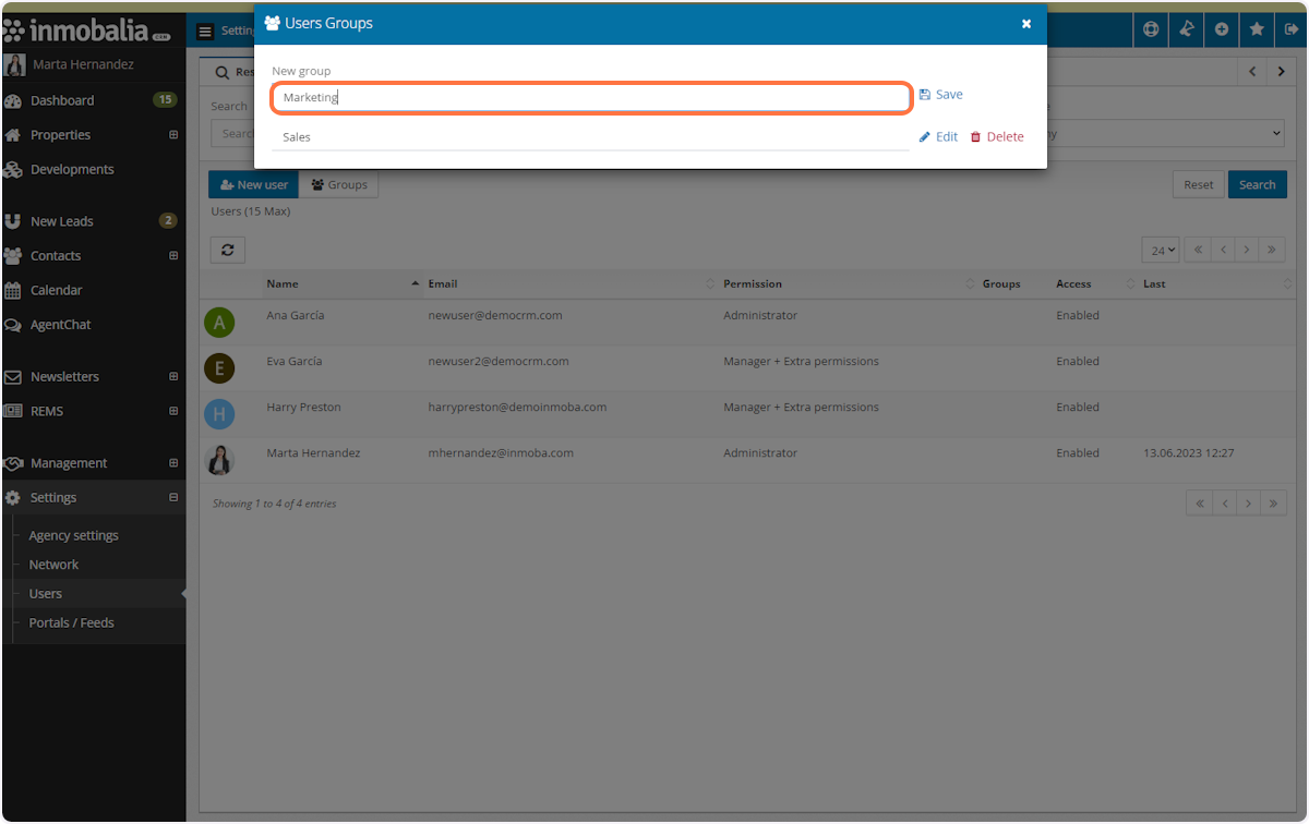 You can create as many Groups as you need