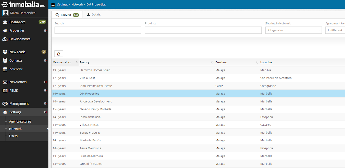 Click on the agency you want to collaborate with.